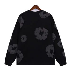 Denim Tears Cotton Wreath Sweater Dark Grey Allover Print