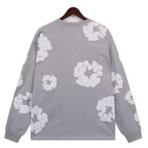 Denim Tears Cotton Wreath Sweater Grey Allover Print