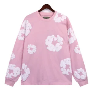 Denim Tears Cotton Wreath Sweater Pink Allover Print