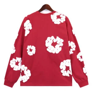 Denim Tears Cotton Wreath Sweater Red Allover Print