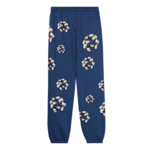 Denim Tears Cotton Wreath Sweatpants Blue Allover Print