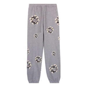 Denim Tears Cotton Wreath Sweatpants Grey Allover Print