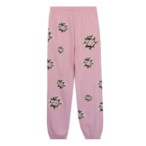 Denim Tears Cotton Wreath Sweatpants Pink Allover Print