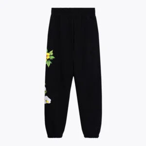 Denim Tears Floral Logo Sweatpants Black Side Print