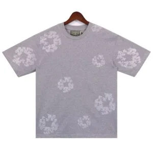 Denim Tears Grey Cotton Wreath T-Shirt White Print