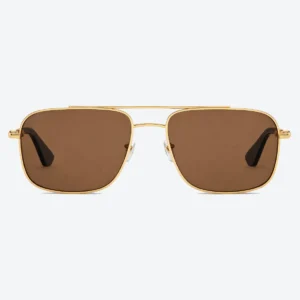 OBE 3158 Gold / Brown Square Sunglasses