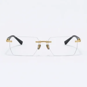 Pierre BPX-150C-53 Rimless Optical Glasses Gold Black