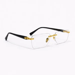 Pierre BPX-150C-53 Rimless Optical Glasses Gold Black