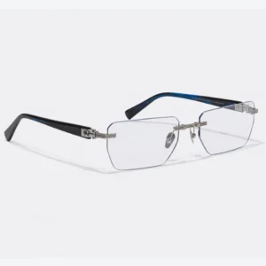 Pierre BPX-150C-53 Rimless Optical Glasses Silver Blue