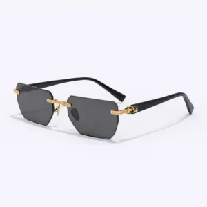 Pierre BPX-150C-53 Rimless Sunglasses Gold Black