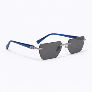 Pierre BPX-150C-53 Rimless Sunglasses Silver Blue
