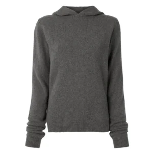 Rick Owens Long-Sleeved Side Slit Hoodie