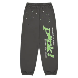 Sp5der Star Logo Sweatpants Charcoal Green