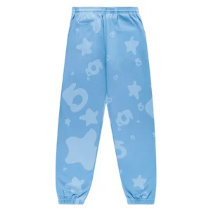 Sp5der Star Pattern Sweatpants Blue