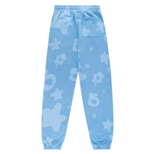 Sp5der Star Pattern Sweatpants Blue