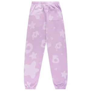 Sp5der Star Pattern Sweatpants Purple