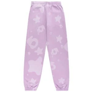 Sp5der Star Pattern Sweatpants Purple