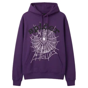 Sp5der Web Graphic Hoodie Purple