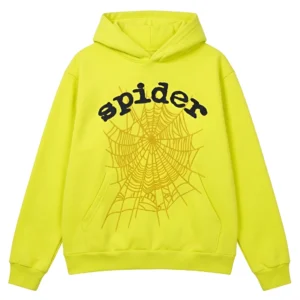 Sp5der Web Graphic Hoodie Yellow