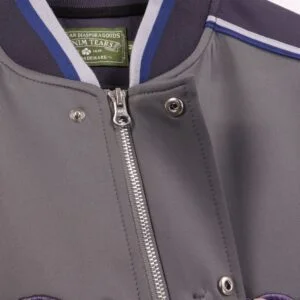 Denim Tears Varsity Jacket Grey Navy