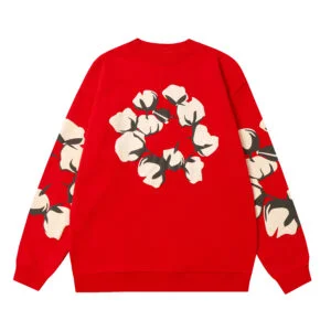 Denim Tears Cotton Wreath Crewneck Sweatshirt Red Flame