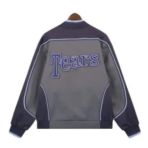 Denim Tears Varsity Jacket Grey Navy