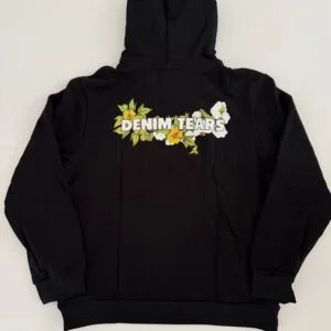Denim Tears Graphic Hoodie Black Artwork Print