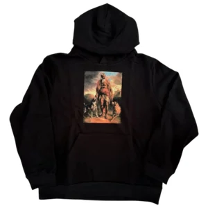 Denim Tears Graphic Hoodie Black Artwork Print