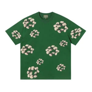 Denim Tears Forest Green Cotton Bloom Wreath Graphic Tee