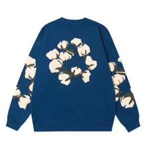 Denim Tears Cotton Wreath Crewneck Sweatshirt Blue Ocean