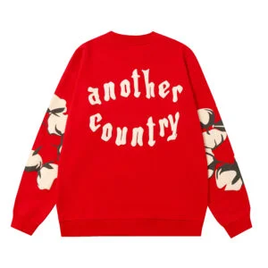 Denim Tears Cotton Wreath Crewneck Sweatshirt Red Flame