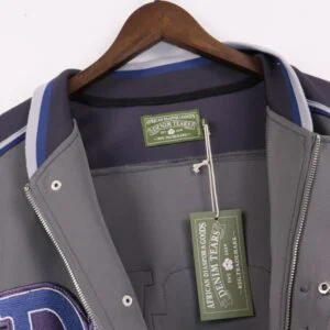 Denim Tears Varsity Jacket Grey Navy