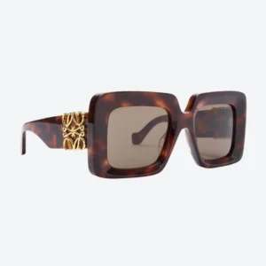 Beveled Square Maxi Anagram Sunglasses Havana