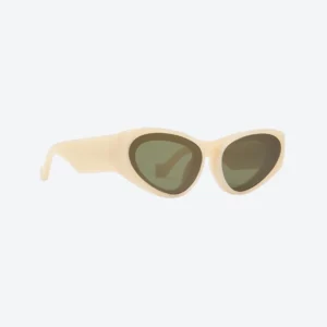 Front Lenses Cat-Eye Sunglasses Milky Ivory