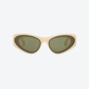 Front Lenses Cat-Eye Sunglasses Milky Ivory