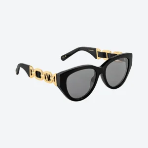 Z2640U LV Chain Braided Maxi Cat Eye Black