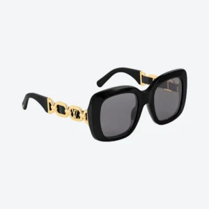 Z2861U LV Chain Braided Maxi Square Black