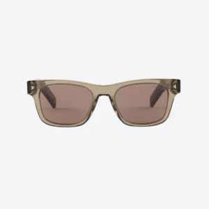 Square sunglasses with the iconic metal plaque - Brown