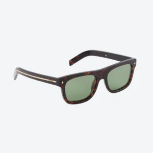 Square sunglasses with the iconic metal plaque - Dark Brown