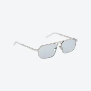 Sunglasses with Iconic Metal Plaque – Aviator Blue lenses