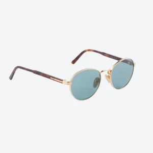 Sunglasses with Iconic Metal Plaque – Lake Blue lenses