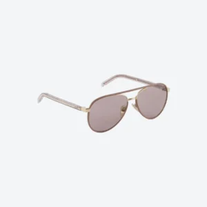 Sunglasses with the Iconic Metal Plaque - Mauve Lenses