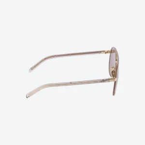 Sunglasses with the Iconic Metal Plaque - Mauve Lenses