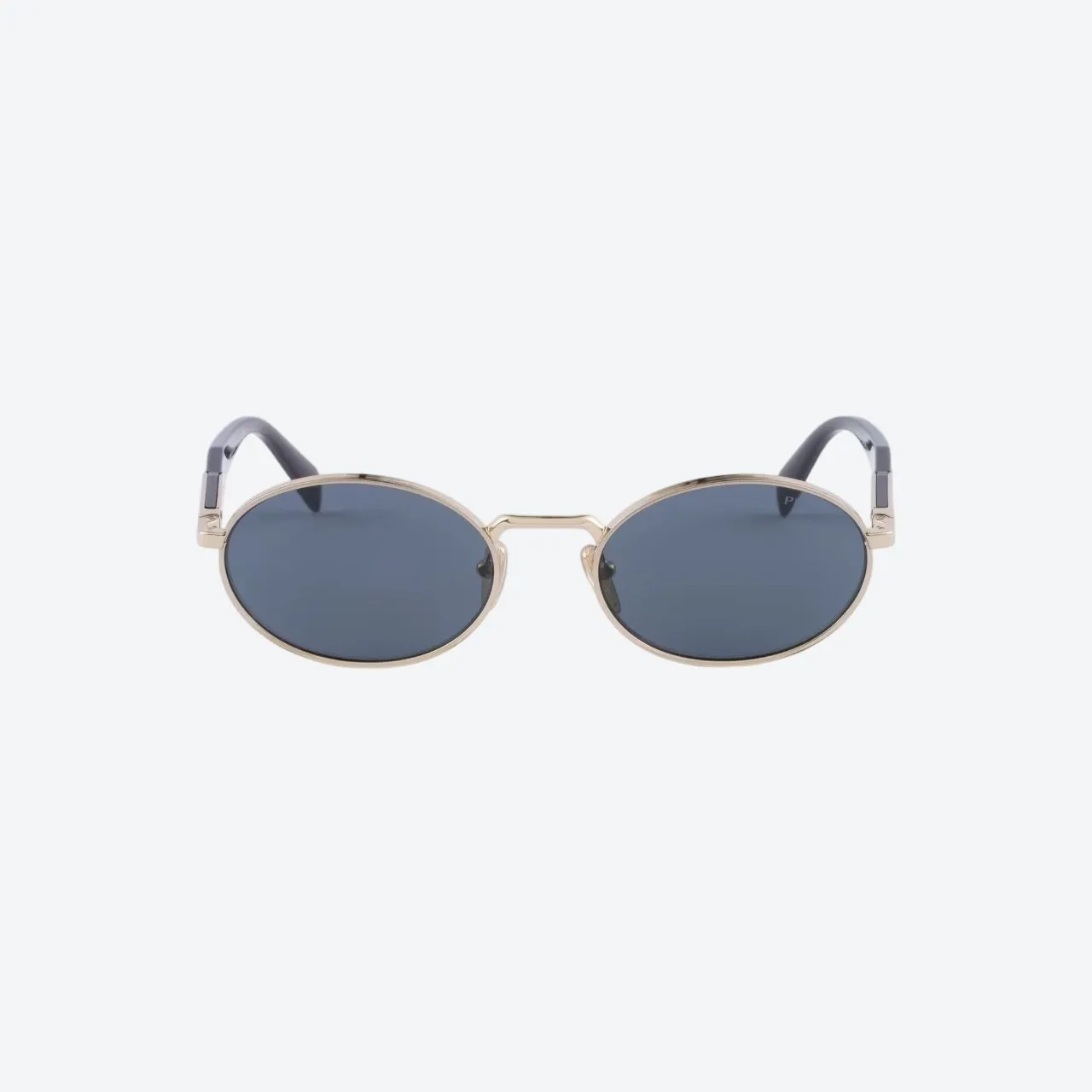 Vintage-Inspired Oval Sunglasses – Gold Frame