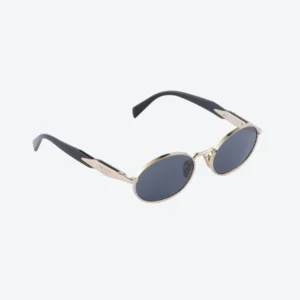 Vintage-Inspired Oval Sunglasses – Gold Frame