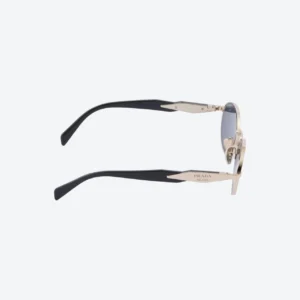 Vintage-Inspired Oval Sunglasses – Gold Frame