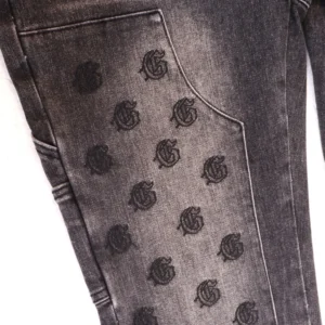 Godspeed Panel Monogram Jeans Gray