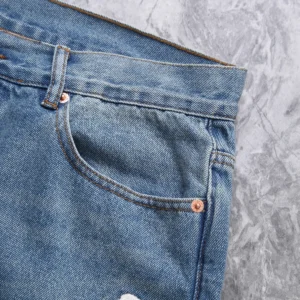 Denim Tears Cotton Wreath Denim Shorts Light Blue