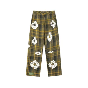 Denim Tears Cotton Wreath Plaid Pants Yellow Vintage Check