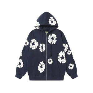 Denim Tears Cotton Wreath Zip Hoodie Navy